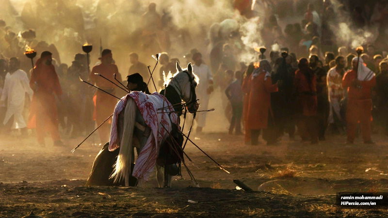 the symbolic horse of Hussein, in Ta'zieh