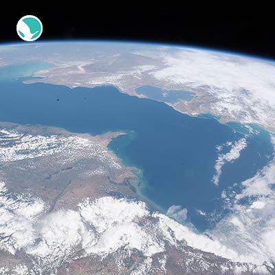 Caspian Sea, the largest lake in the whole world